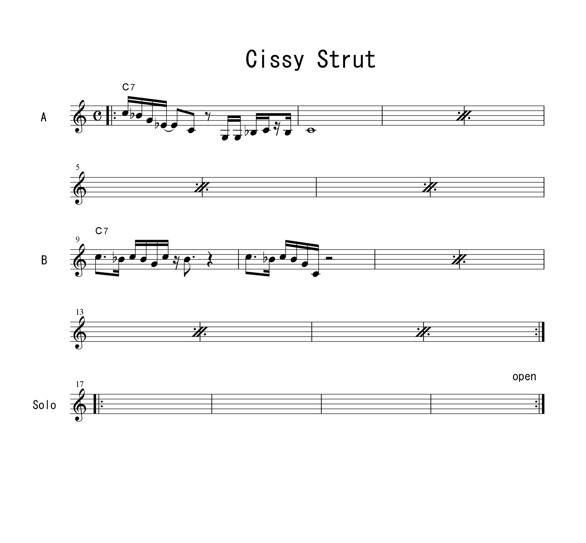 Cissy-Strut-Score